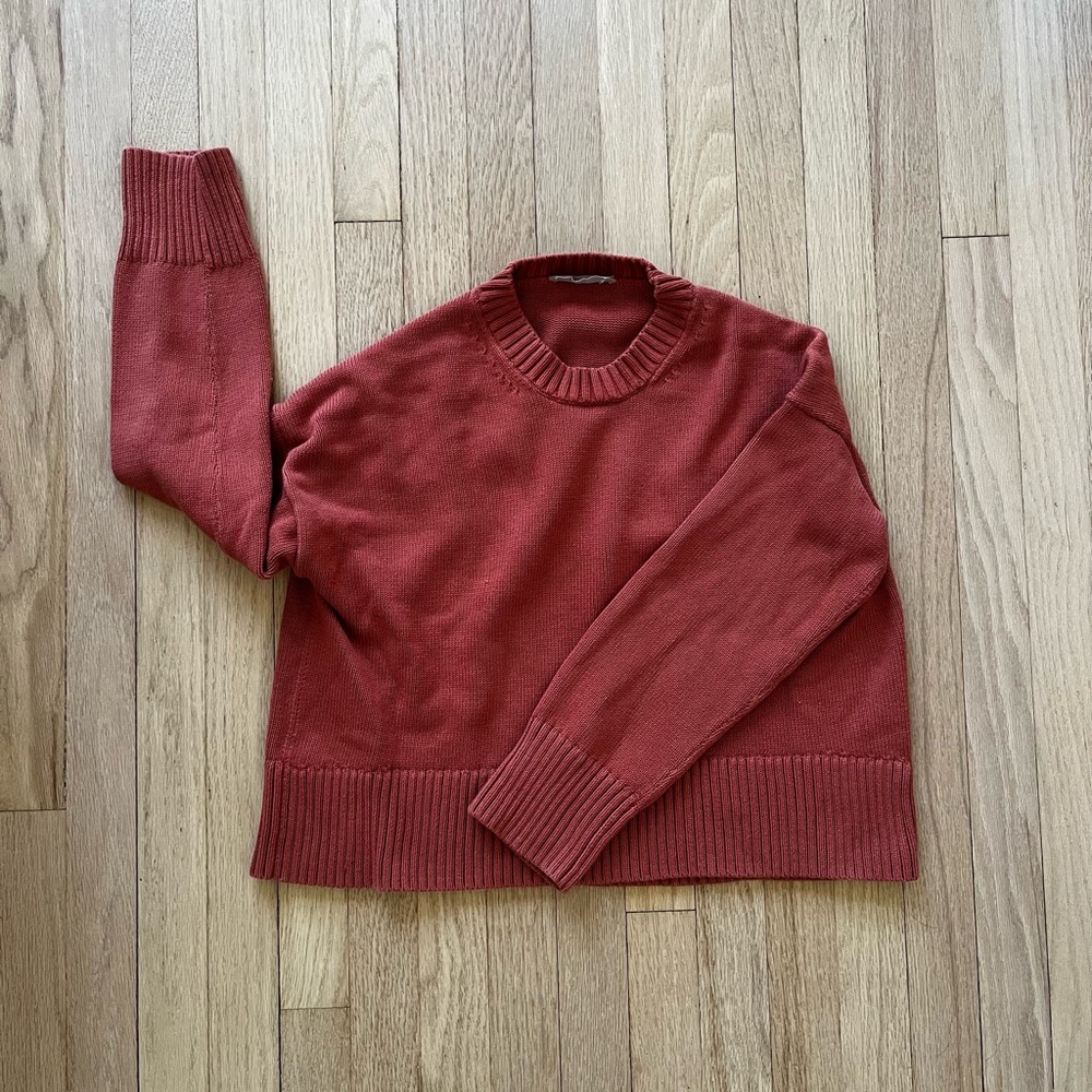 Everlane cotton crop sweater